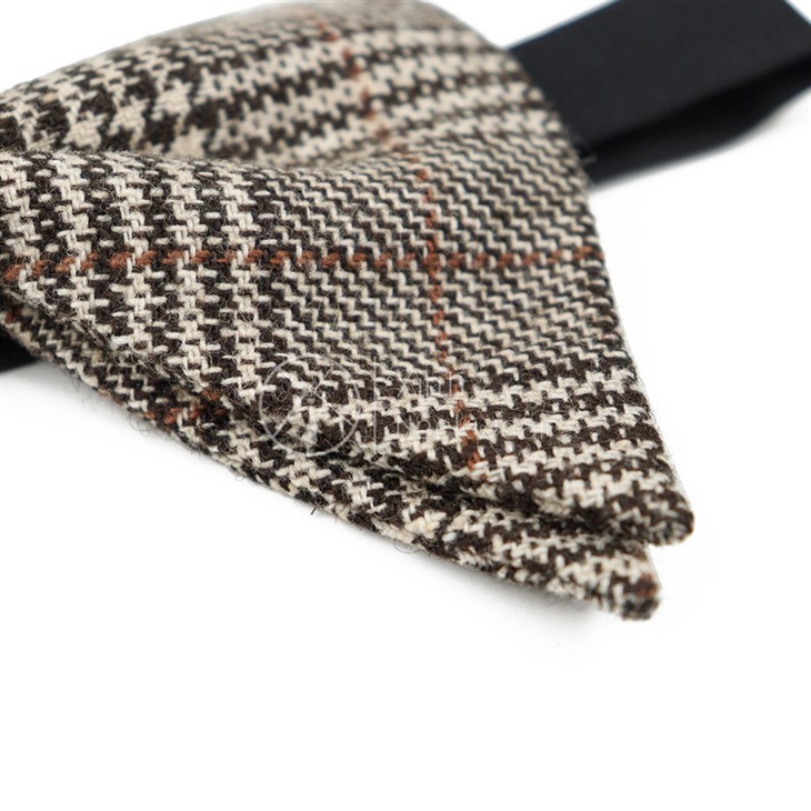Grey Wool Bow Tie