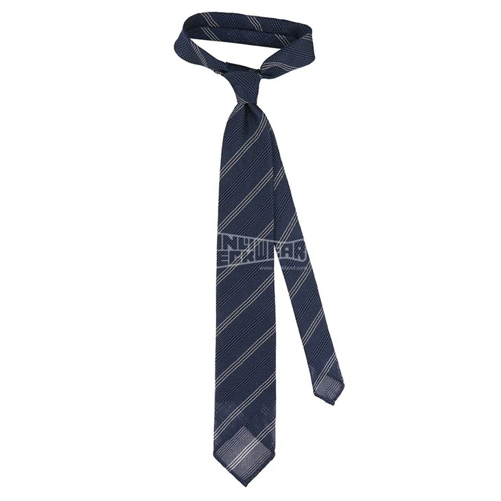 navy grenadine silk tie
