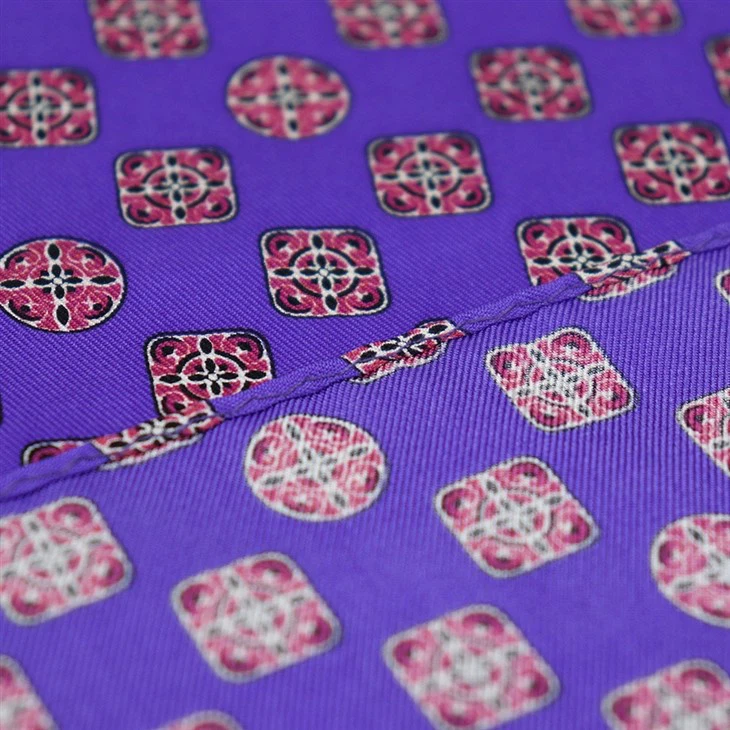White Floral Pocket Square