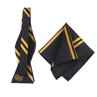 蝶ネクタイとお揃いのポケットチーフ